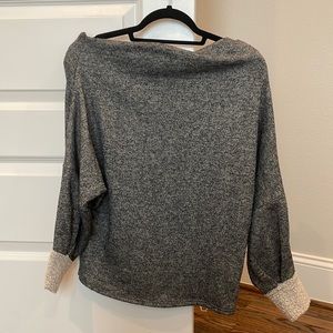 Gray off the shoulder sweater